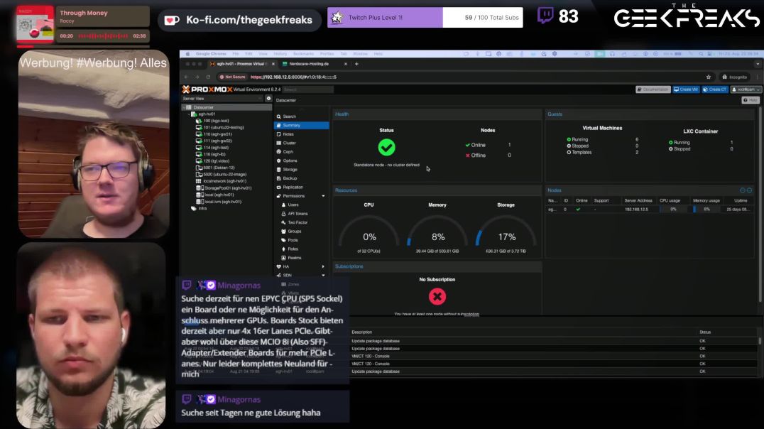 ⁣🔴VOD - Livestream 23.08.2024 -TGF Ersatzstream mit Sven - Server und Netzwerktalk